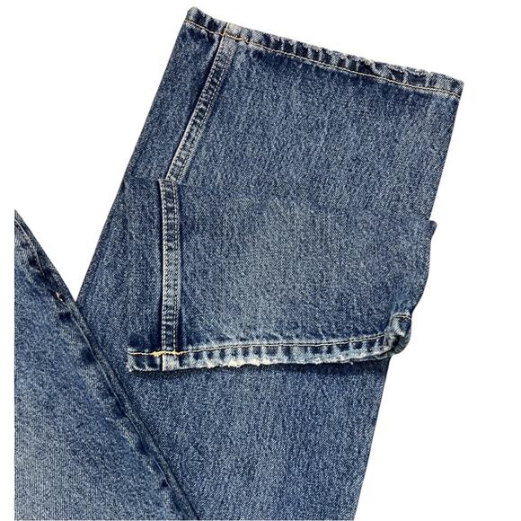 Zara Women Denim Straight Leg High Rise Jeans Medium Wash US 10 - Picture 9 of 13